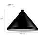 R Series Satin Black 13 inch Wide Cone Shade